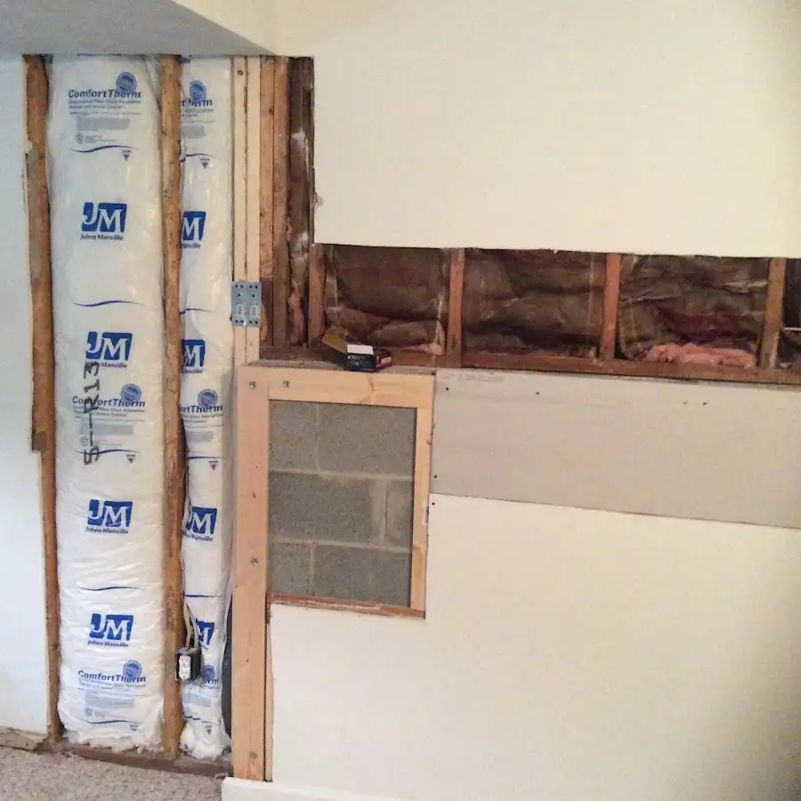 Wall insulation replacement during Contents Cleaning & Restoration in Bucksport